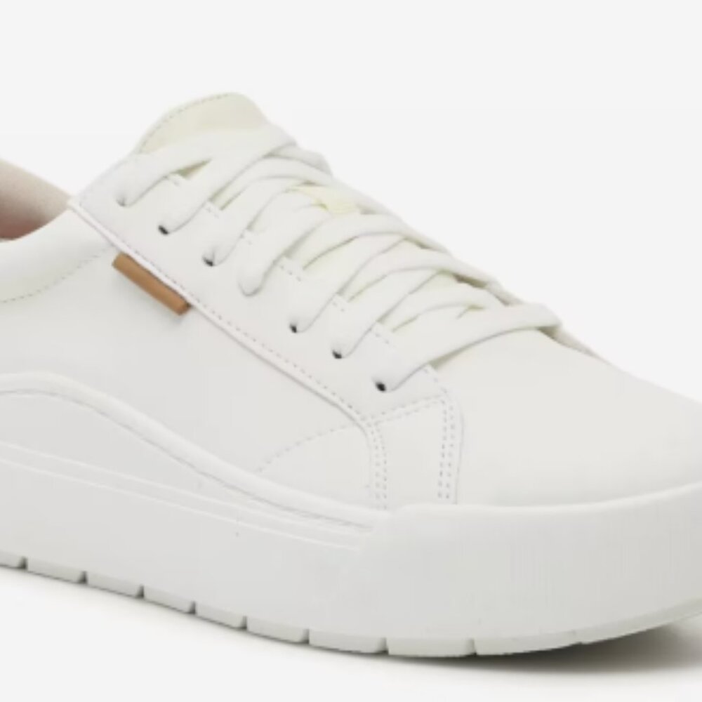DR SCHOLL'S TIME OFF,WHITE 7.5M WOMENS PLATFORM SNEAKER SHOES NEW NEVER WORN